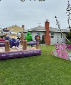 Alternative view of King of the Bulls – Floral Western Inflatable Mechanical Bull Ride
