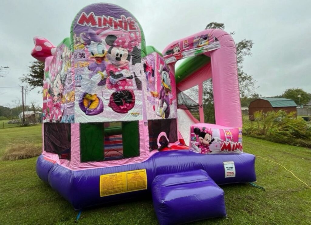 bounce house with water slide